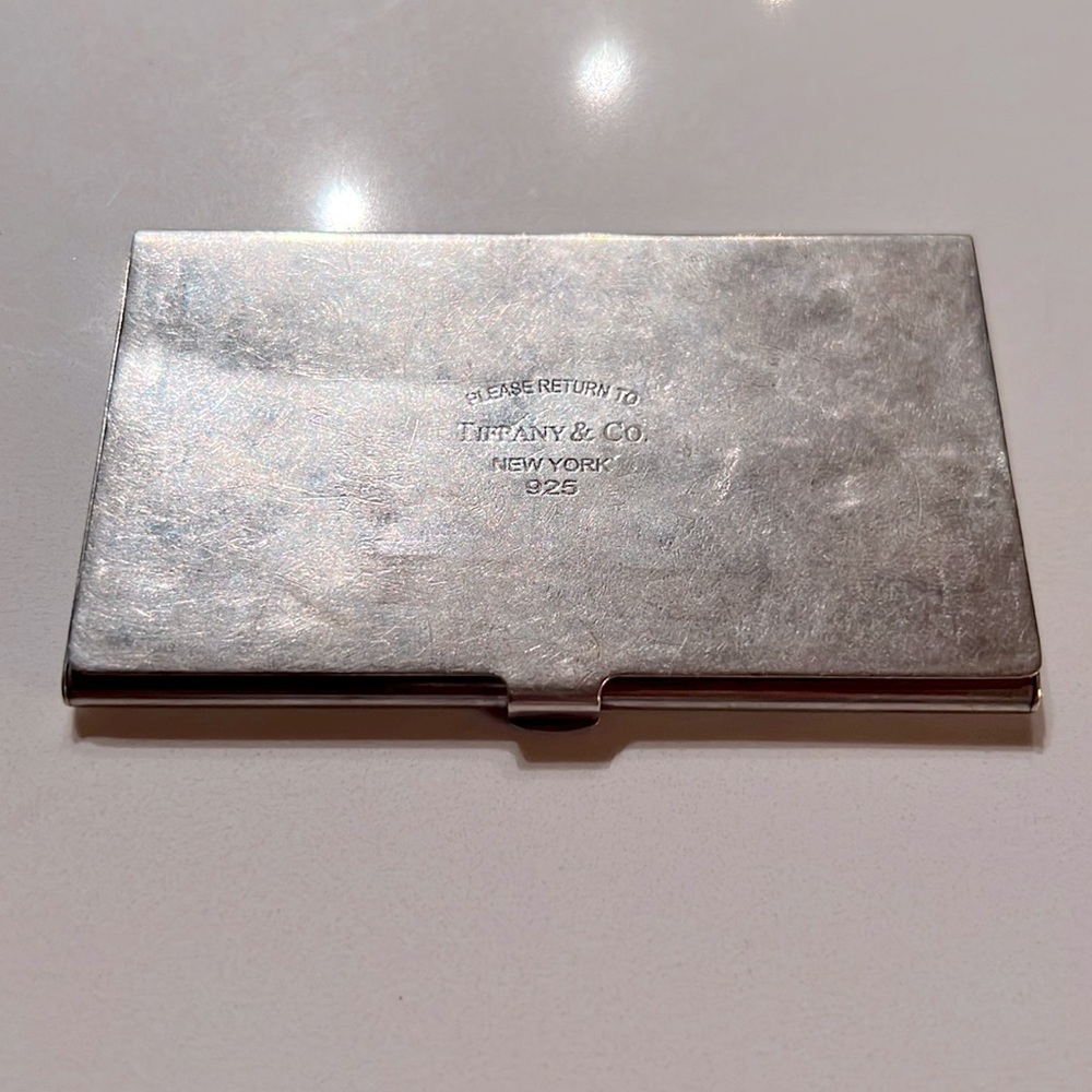 Tiffany’s Vintage Sterling Silver Business Card Holder. Used. Fair condition.